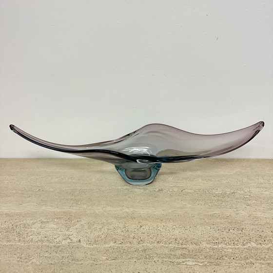 Image 1 of Murano Sommerso Glazen Schaal Sculptuur, jaren 1960