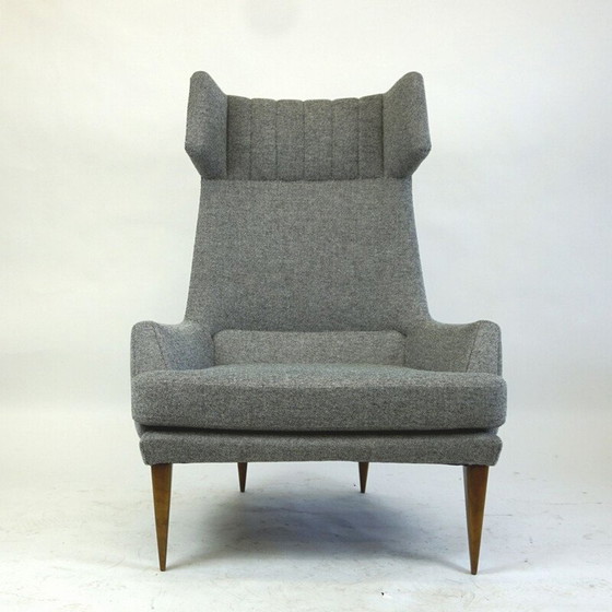 Image 1 of Grijze vintage fauteuil van Oswald Haerdtl, Oostenrijk