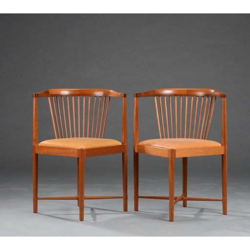 Set van 2 mahonie King of Diamonds stoelen van Børge Mogensen voor Søborg Møbelfabrik - jaren 1940