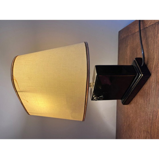 Image 1 of Vintage lamp van keramiek en stof, jaren 1980