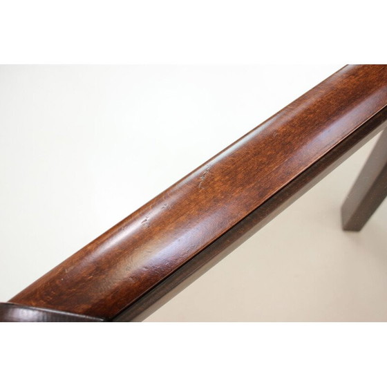 Image 1 of Vintage houten en glazen salontafel van Drevotva, Tsjechoslowakije 1970