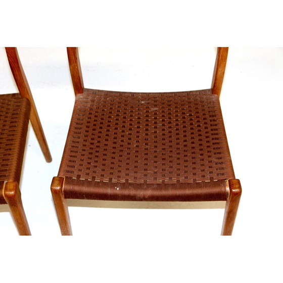 Image 1 of Paar vintage teakhouten stoelen van Niels O Moller voor Jl Moller, 1960