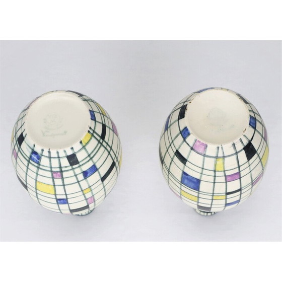 Image 1 of Paar vintage vazen van Maria Kohler voor Villeroy et Boch, Frankrijk 1950