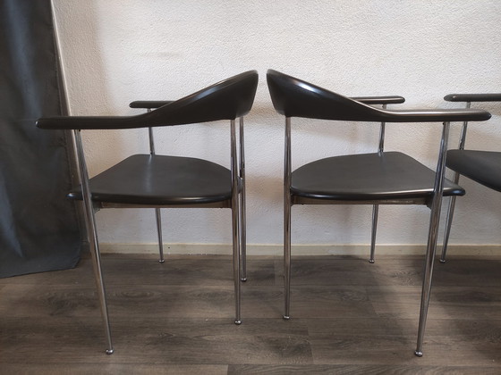 Image 1 of 4x Fasem Italy P40' Dining Chair By Vegni & Gualtierotti