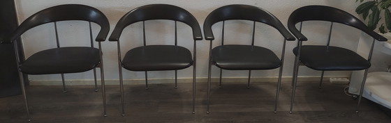 Image 1 of 4x Fasem Italy P40' Dining Chair By Vegni & Gualtierotti