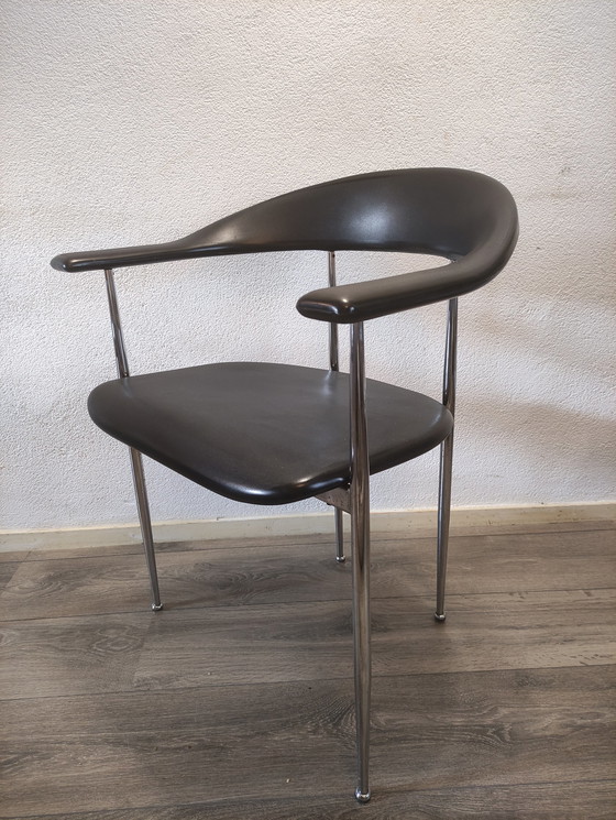 Image 1 of 4x Fasem Italy P40' Dining Chair By Vegni & Gualtierotti