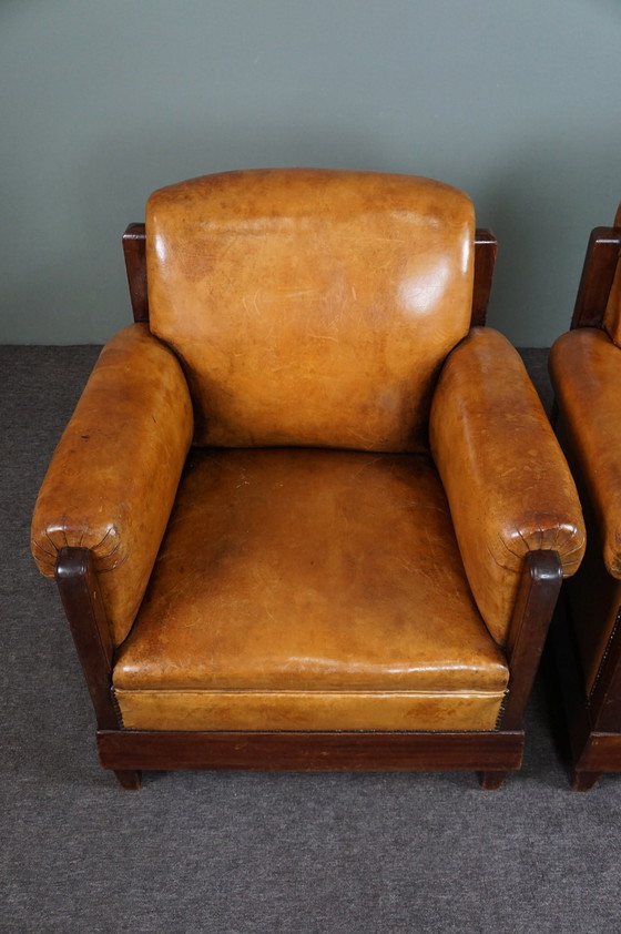 Image 1 of Set van 2 Art Deco/ Amsterdamse School fauteuils