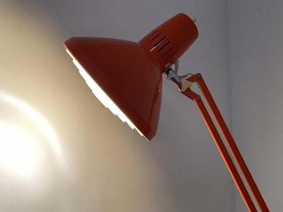 Image 1 of Mid Century LEDU Zweden Bureaulamp Oranje