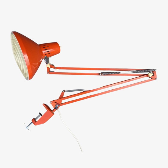 Image 1 of Mid Century LEDU Zweden Bureaulamp Oranje