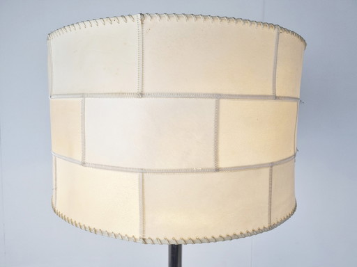 Chromen brutalistische vloerlamp, jaren 70