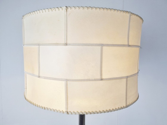 Image 1 of Chromen brutalistische vloerlamp, jaren 70