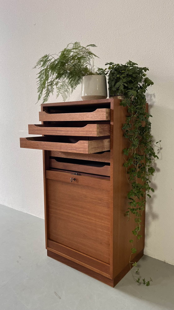 Image 1 of Vintage archiefkast eiken 