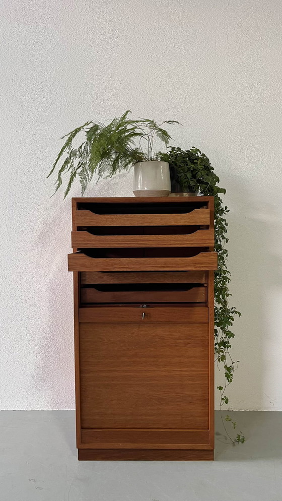 Image 1 of Vintage archiefkast eiken 