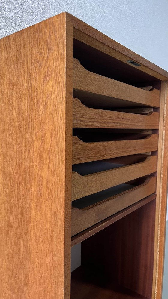 Image 1 of Vintage archiefkast eiken 