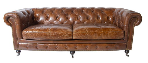 Vintage Chesterfield bank Cognac