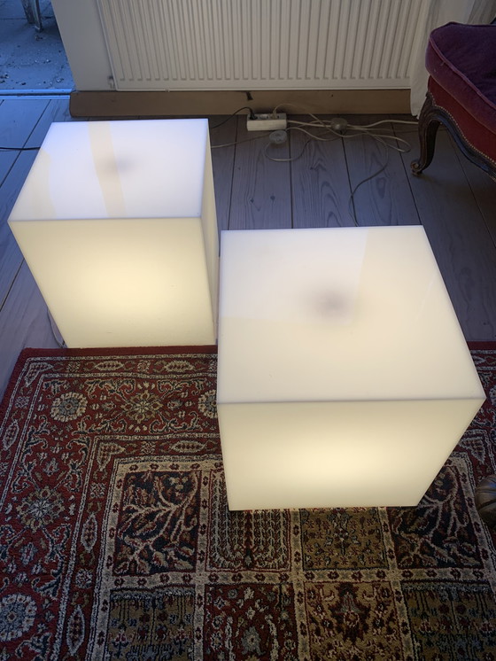 Image 1 of 2x Vintage cubuslampen
