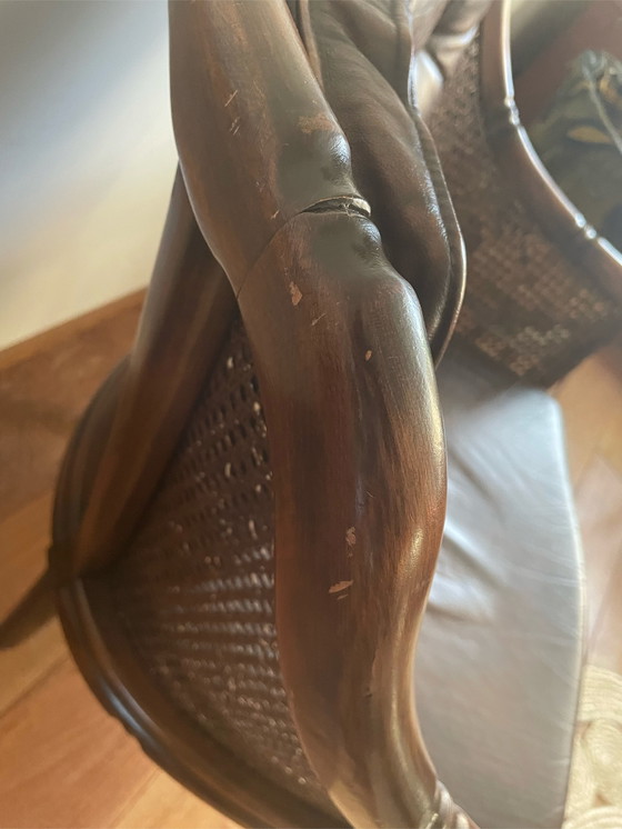 Image 1 of Vintage faux bamboe fauteuil