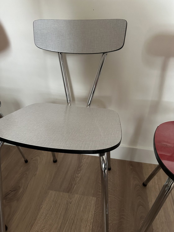 Image 1 of 3x Vintage formica stoelen