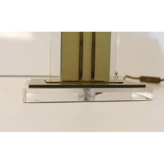 Image 1 of Vintage lamp in luciet en messing van Belgochrom, 1970