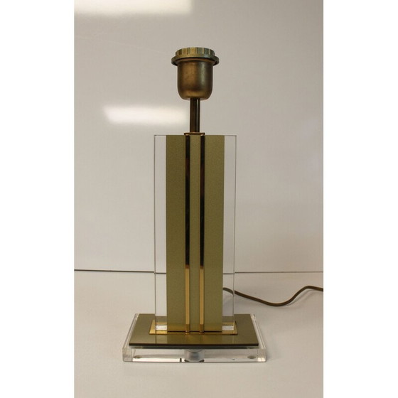 Image 1 of Vintage lamp in luciet en messing van Belgochrom, 1970