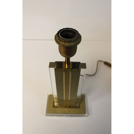 Image 1 of Vintage lamp in luciet en messing van Belgochrom, 1970
