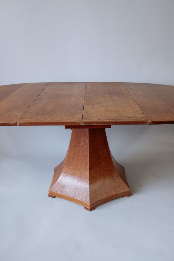 Image 1 of Vintage ronde uitschuifbare eettafel