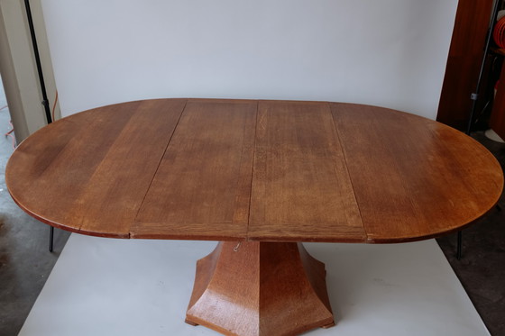 Image 1 of Vintage ronde uitschuifbare eettafel