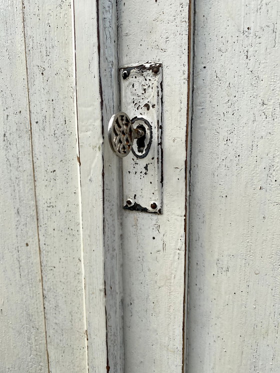 Image 1 of Brocante Meidenkast Groen Wit