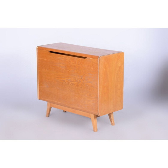 Image 1 of Vintage essenhouten opbergkast voor Jitona Sobeslav, Tsjecho-Slowakije 1950