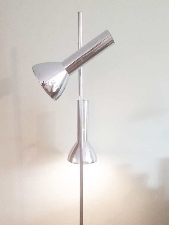 Image 1 of Vintage chromen vloerlamp 1970