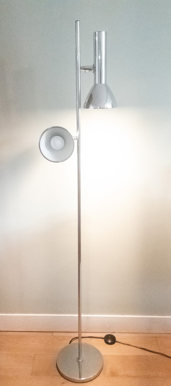 Image 1 of Vintage chromen vloerlamp 1970