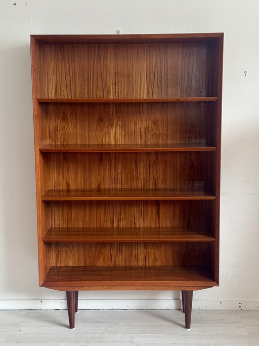 Vintage Deense Teak Boekenkast Jaren 60