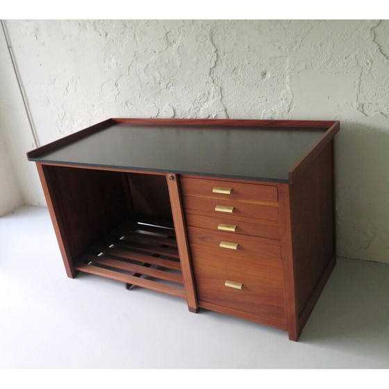 Image 1 of Vintage mahoniehouten bureau van Paillard, Zwitserland 1930