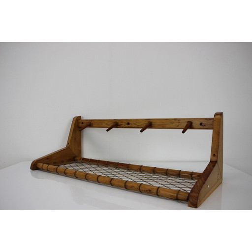 Vintage houten wandkapstok voor ULUV Krasna Jizba, Tsjecho-Slowakije 1960