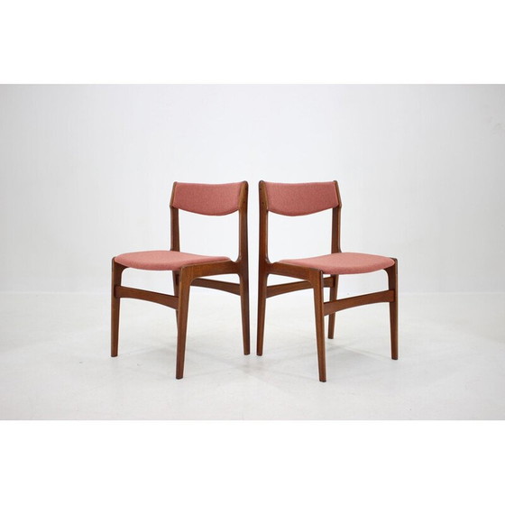 Image 1 of Paar vintage teakhouten stoelen, Denemarken 1960