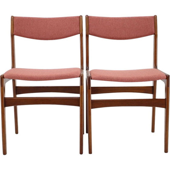 Image 1 of Paar vintage teakhouten stoelen, Denemarken 1960