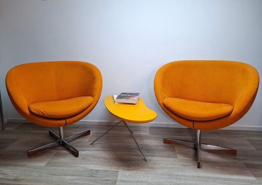 2 Stuks Stokke Varier Planet Oranje Draaifauteuils