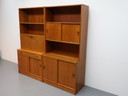 Vintage Deens wandmeubel teak