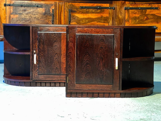 Image 1 of 2x Belangrijk Paar Art Deco Palm Hout Spreien 1930