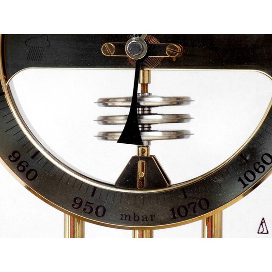 Image 1 of Vintage Huger West-Duitsland meteobar skeletbarometer, jaren 1960