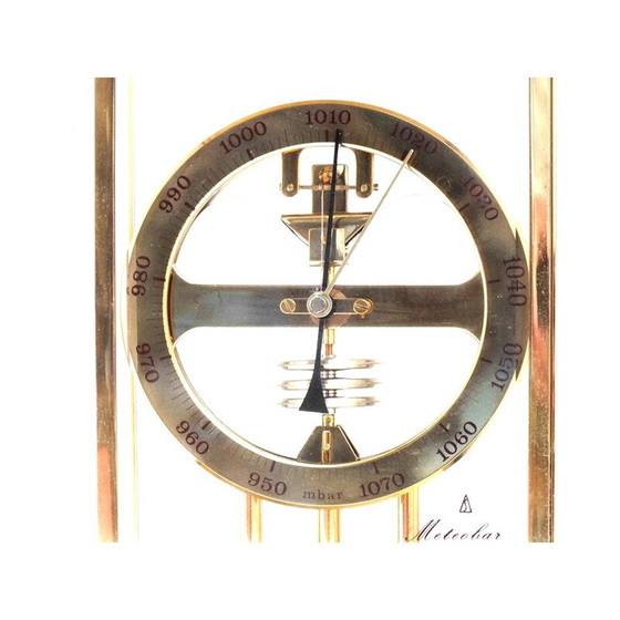 Image 1 of Vintage Huger West-Duitsland meteobar skeletbarometer, jaren 1960