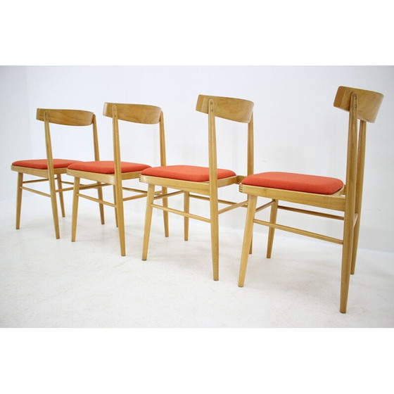 Image 1 of Set van 4 vintage stoelen Tsjechoslowakije 1970