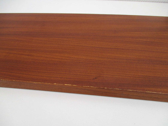 Image 1 of Tomado Wand- Boekenrek Met Drie Staanders En Vier Teak Planken