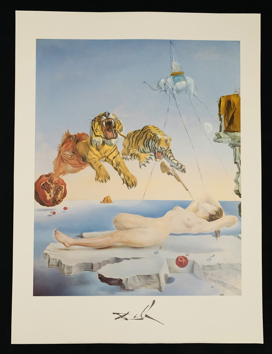 Image 1 of Salvador Dali: “Droom Veroorzaakt Door Een Bij Die Rond Een Granaatappel Vliegt, Een Seconde Voordat Hij Wakker Wordt”.