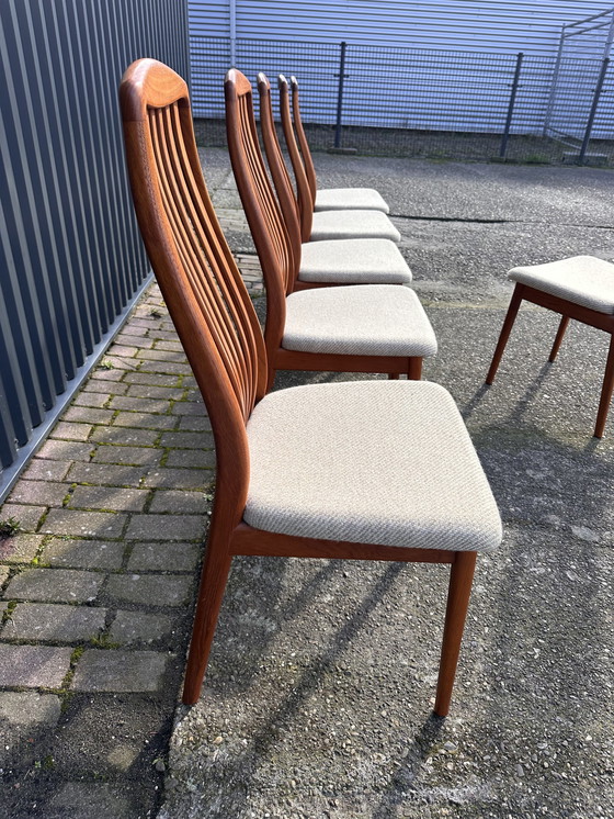 Image 1 of 6x eetkamerstoelen teak