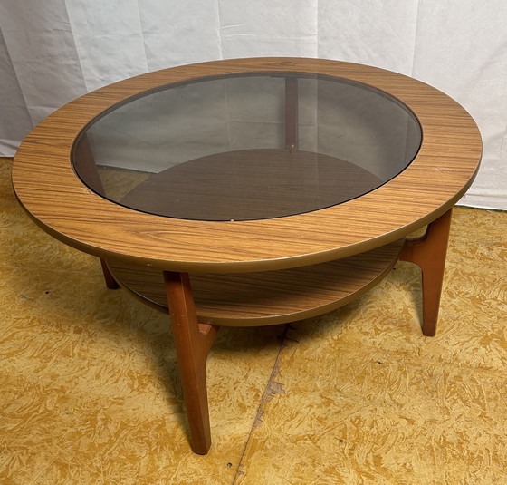 Image 1 of Mid Century Retro Vintage Ronde Salontafel Door Schreiber 1960