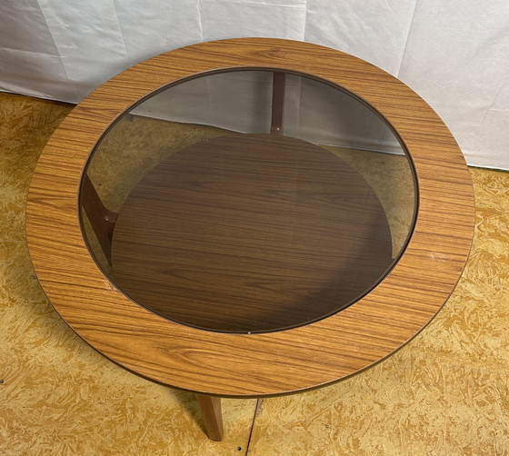 Image 1 of Mid Century Retro Vintage Ronde Salontafel Door Schreiber 1960