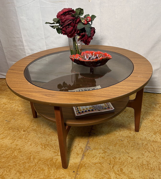 Image 1 of Mid Century Retro Vintage Ronde Salontafel Door Schreiber 1960