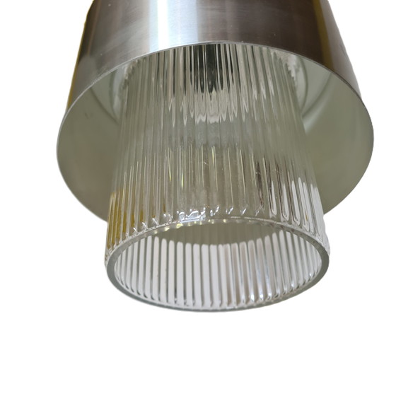 Image 1 of Philips design hanglamp van aluminium en glas, jaren 60