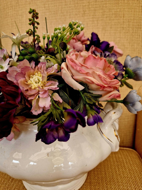 Image 1 of 1 Villeroy & Boch Soepterrine Met Zijden Bloemen